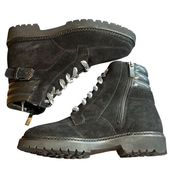 Aquatalia Mayra Weatherproof Suede Leather Lace-Up & Zip Boot NWOT Size 6 - Picture 3 of 7